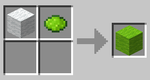 Схема крафта: Светло-зелёная шерсть
