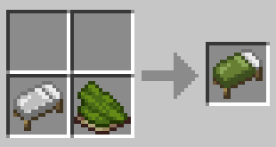 Схема крафта: Зелёная кровать