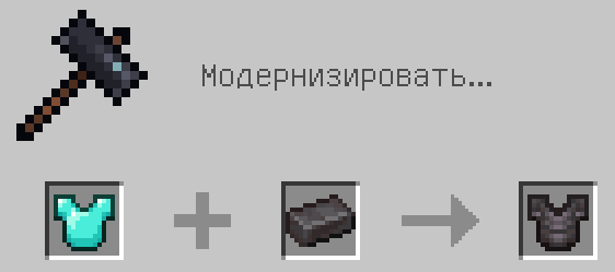 Схема крафта: Незеритовая кираса