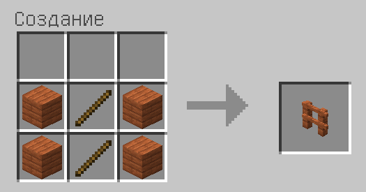 Схема крафта: Акациевый забор
