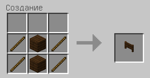 Схема крафта: Ворота из тёмного дуба