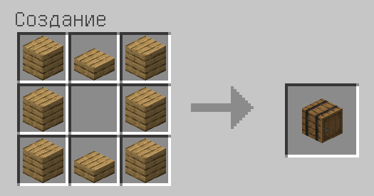 Схема крафта: Бочка